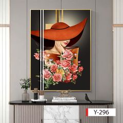 1109 - TRANH TREO HÀNH LANG LỐI ĐI - TRANH TRANG TRÍ - TRANH TREO TƯỜNG CÔ GÁI - KIỂU TRANH DỌC | MÃ Y-296