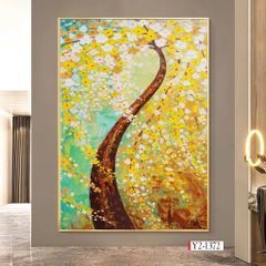 1205 - TRANH TREO HÀNH LANG LỐI ĐI - TRANH TRANG TRÍ - TRANH TREO KIM TIỀN - KIỂU TRANH DỌC | MÃ Y2-1372