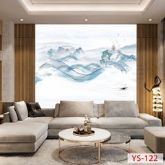 1048 - TẤM ỐP TƯỜNG PVC - VÁCH TRANG TRÍ - TẤM ỐP TRANG TRÍ PHÒNG KHÁCH, VÁCH TIVI - TẤM ỐP VÂN ĐÁ TRỪU TƯỢNG | MÃ YS-122