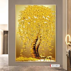 1207 - TRANH TREO HÀNH LANG LỐI ĐI - TRANH TRANG TRÍ - TRANH TREO KIM TIỀN - KIỂU TRANH DỌC | MÃ YS-485