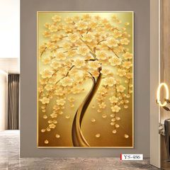 1208 - TRANH TREO HÀNH LANG LỐI ĐI - TRANH TRANG TRÍ - TRANH TREO KIM TIỀN - KIỂU TRANH DỌC | MÃ YS-486