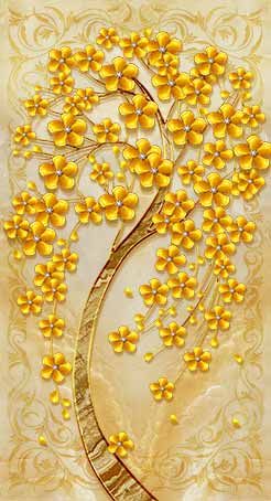 1209 - TRANH TREO HÀNH LANG LỐI ĐI - TRANH TRANG TRÍ - TRANH TREO KIM TIỀN - KIỂU TRANH DỌC | MÃ YS-487