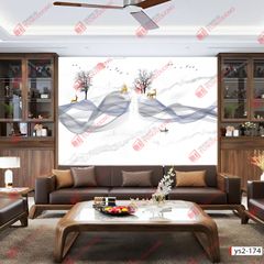 TẤM ỐP TƯỜNG PVC - VÁCH TRANG TRÍ - TẤM ỐP TRANG TRÍ PHÒNG KHÁCH, VÁCH TIVI - TẤM ỐP VÂN ĐÁ TRỪU TƯỢNG | MÃ ys2-174