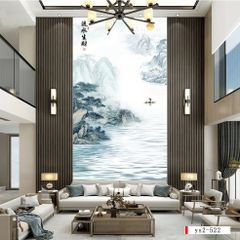 1291 - TẤM ỐP VÂN ĐÁ THÔNG TẦNG - VÂN ĐÁ PHONG CẢNH - TẤM ỐP PVC PHÒNG KHÁCH |  MÃ TRANH ys2-522
