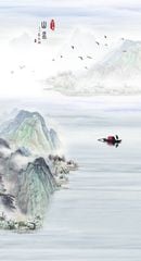 1293 - TẤM ỐP VÂN ĐÁ THÔNG TẦNG - VÂN ĐÁ PHONG CẢNH - TẤM ỐP PVC PHÒNG KHÁCH |  MÃ TRANH ys2-524