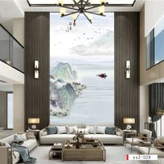 1293 - TẤM ỐP VÂN ĐÁ THÔNG TẦNG - VÂN ĐÁ PHONG CẢNH - TẤM ỐP PVC PHÒNG KHÁCH |  MÃ TRANH ys2-524