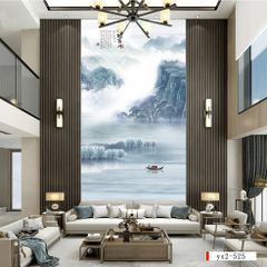 1294 - TẤM ỐP VÂN ĐÁ THÔNG TẦNG - VÂN ĐÁ PHONG CẢNH - TẤM ỐP PVC PHÒNG KHÁCH |  MÃ TRANH ys2-525