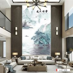 1295 - TẤM ỐP VÂN ĐÁ THÔNG TẦNG - VÂN ĐÁ PHONG CẢNH - TẤM ỐP PVC PHÒNG KHÁCH |  MÃ TRANH ys2-526