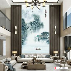 1296 - TẤM ỐP VÂN ĐÁ THÔNG TẦNG - VÂN ĐÁ PHONG CẢNH - TẤM ỐP PVC PHÒNG KHÁCH |  MÃ TRANH ys2-527