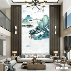 1297 - TẤM ỐP VÂN ĐÁ THÔNG TẦNG - VÂN ĐÁ PHONG CẢNH - TẤM ỐP PVC PHÒNG KHÁCH |  MÃ TRANH ys2-529