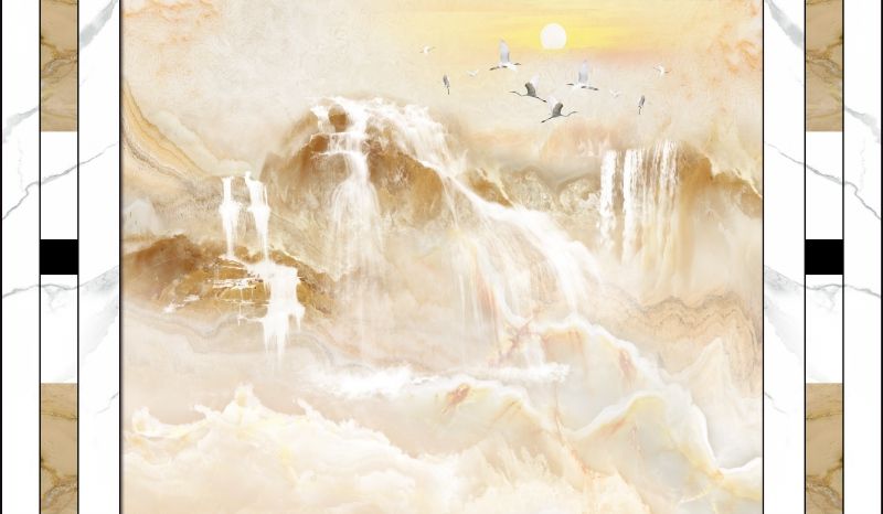 TẤM ỐP TRANG TRÍ PHÒNG KHÁCH, VÁCH TIVI - VÁCH TRANG TRÍ - TẤM ỐP VÂN ĐÁ PHONG CẢNH | MÃ ys3-149