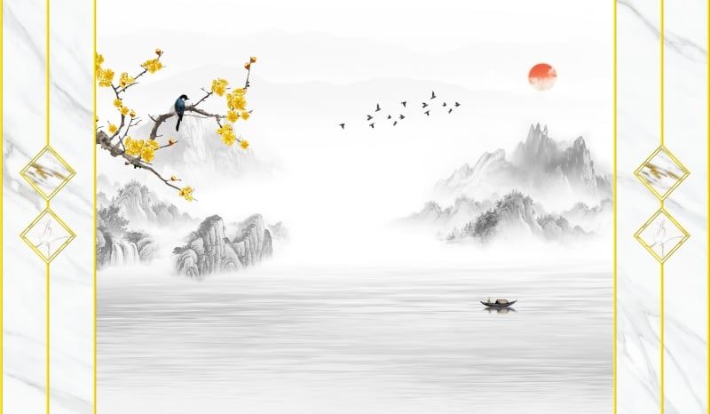 TẤM ỐP TRANG TRÍ PHÒNG KHÁCH, VÁCH TIVI - VÁCH TRANG TRÍ - TẤM ỐP VÂN ĐÁ PHONG CẢNH | MẪU ys3-170