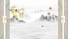 TẤM ỐP TRANG TRÍ PHÒNG KHÁCH, VÁCH TIVI - VÁCH TRANG TRÍ - TẤM ỐP VÂN ĐÁ PHONG CẢNH | MẪU ys3-171