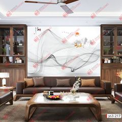 TẤM ỐP TƯỜNG PVC - VÁCH TRANG TRÍ - TẤM ỐP TRANG TRÍ PHÒNG KHÁCH, VÁCH TIVI - TẤM ỐP VÂN ĐÁ TRỪU TƯỢNG | MÃ ys3-217