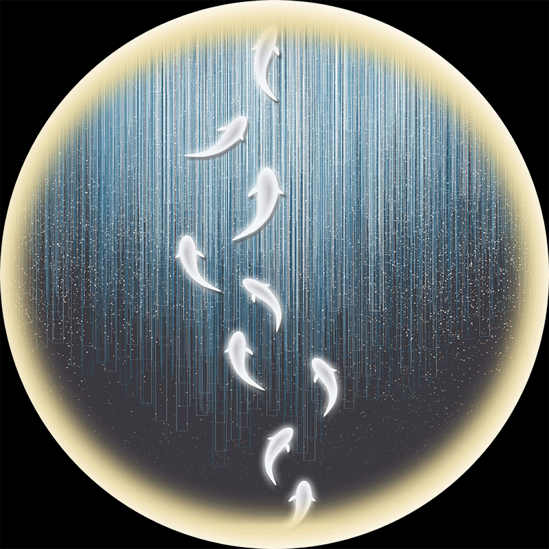 1243 - TRANH TREO TƯỜNG PHÒNG KHÁCH - TRANH TRANG TRÍ - TRANH TREO TƯỜNG CÁ HIỆN ĐẠI - KIỂU TRANH TRÒN| MÃ YX-6628