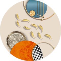 1244 - TRANH TREO TƯỜNG PHÒNG KHÁCH - TRANH TRANG TRÍ - TRANH TREO TƯỜNG CÁ HIỆN ĐẠI - KIỂU TRANH TRÒN| MÃ YX-6629