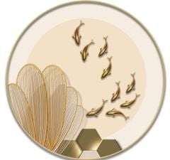 1246 - TRANH TREO TƯỜNG PHÒNG KHÁCH - TRANH TRANG TRÍ - TRANH TREO TƯỜNG CÁ HIỆN ĐẠI - KIỂU TRANH TRÒN| MÃ YX-6631