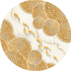 1248 - TRANH TREO TƯỜNG PHÒNG KHÁCH - TRANH TRANG TRÍ - TRANH TREO TƯỜNG CÁ HIỆN ĐẠI - KIỂU TRANH TRÒN| MÃ YX-6636