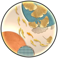 1249 - TRANH TREO TƯỜNG PHÒNG KHÁCH - TRANH TRANG TRÍ - TRANH TREO TƯỜNG CÁ HIỆN ĐẠI - KIỂU TRANH TRÒN| MÃ YX-7026