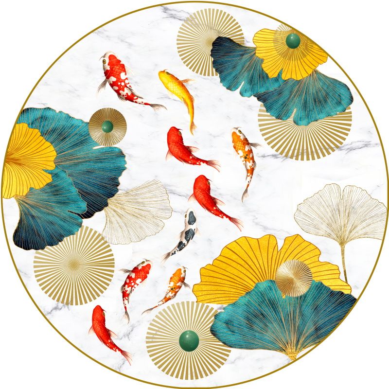 1250 - TRANH TREO TƯỜNG PHÒNG KHÁCH - TRANH TRANG TRÍ - TRANH TREO TƯỜNG CÁ HIỆN ĐẠI - KIỂU TRANH TRÒN| MÃ YX-7042