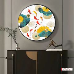 1250 - TRANH TREO TƯỜNG PHÒNG KHÁCH - TRANH TRANG TRÍ - TRANH TREO TƯỜNG CÁ HIỆN ĐẠI - KIỂU TRANH TRÒN| MÃ YX-7042
