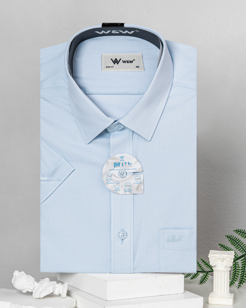 Áo sơ mi ngắn tay nam W&W - WSS254B