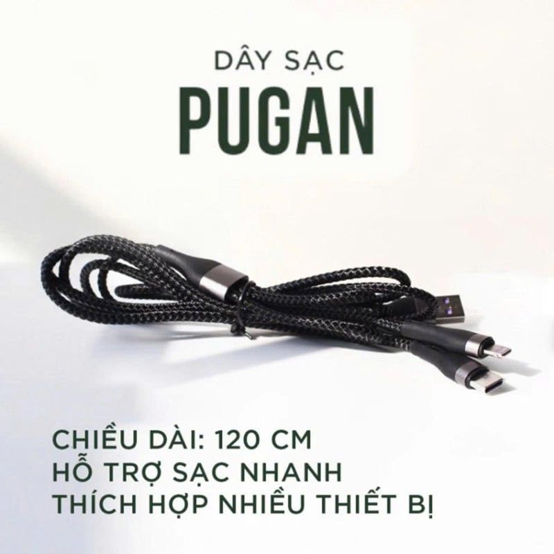  Tẩu Sạc Ô Tô Siêu Nhanh PUGAN Chính Hãng 100W Sạc Ô Tô 