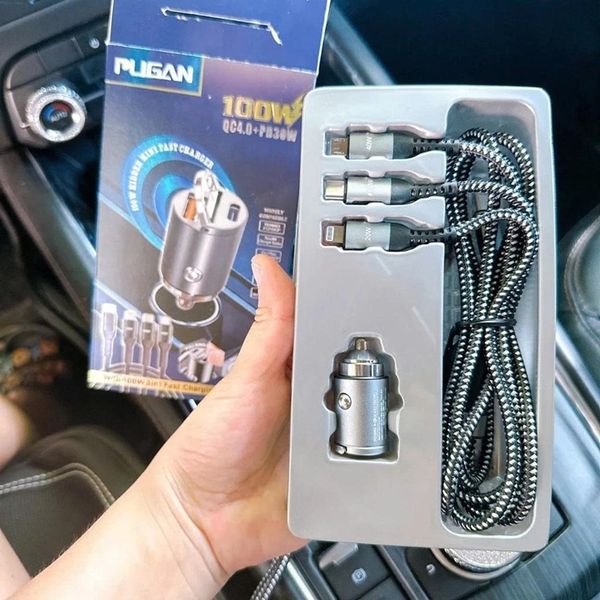  Tẩu Sạc Ô Tô Siêu Nhanh PUGAN Chính Hãng 100W Sạc Ô Tô 