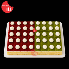 Bánh cắt miếng mix  trà xanh và redvled