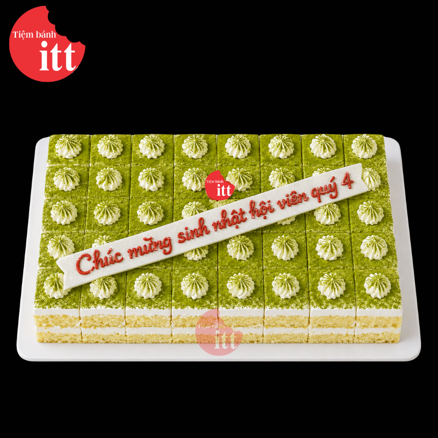 Bánh cắt miếng vi trà xanh