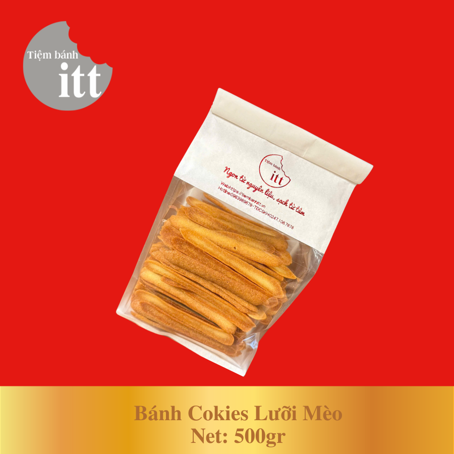 Cokies lưỡi mèo trà xanh