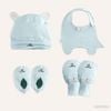 Set phụ kiện 4 món  Mũ, Yếm, bao tay, bao chân Bambus  - GBB167803