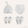 Set phụ kiện 4 món  Mũ, Yếm, bao tay, bao chân Bambus  - GBB167800