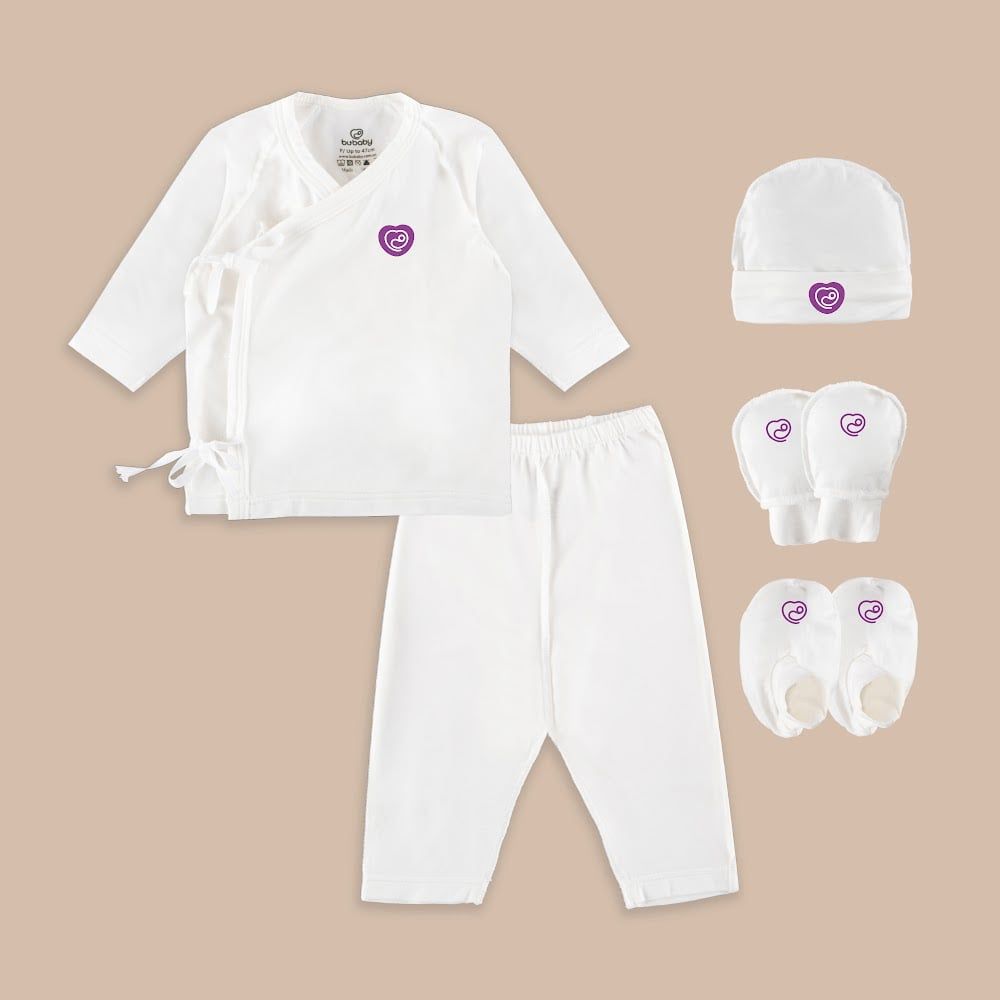 Bộ dài tay cài chéo kèm mũ, btc Sinh non Tinie - BSR1108OP