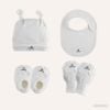 Set phụ kiện 4 món  Mũ, Yếm, bao tay, bao chân   - GBB167802