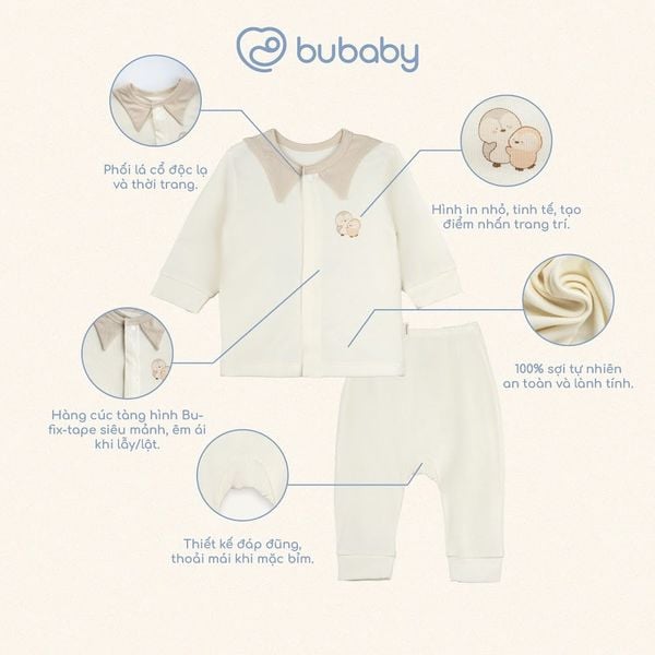  Bộ dài tay cài chéo Bé gái Pyjamas   - BSR1108BG 