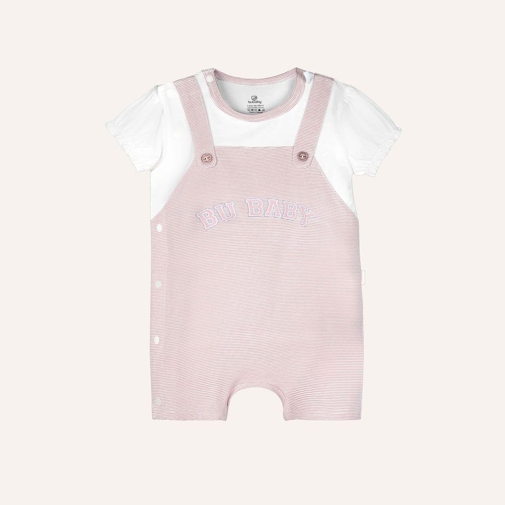 Body đùi ngắn tay bé gái logo Bu Baby - IVS233128