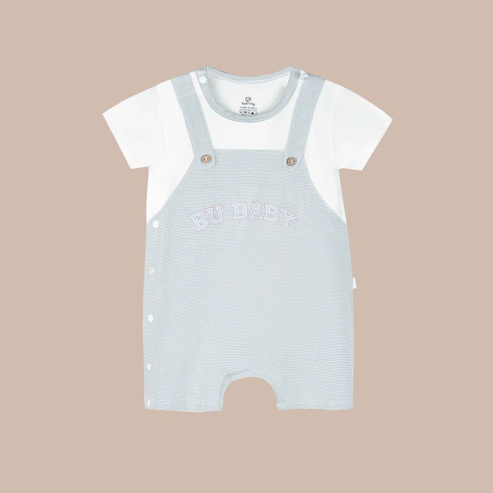 Body đùi ngắn tay bé trai logo Bu Baby - IVS233228