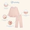 Bộ dài tay cài giữa bèo cổ Pyjamas   - BSR1102BC