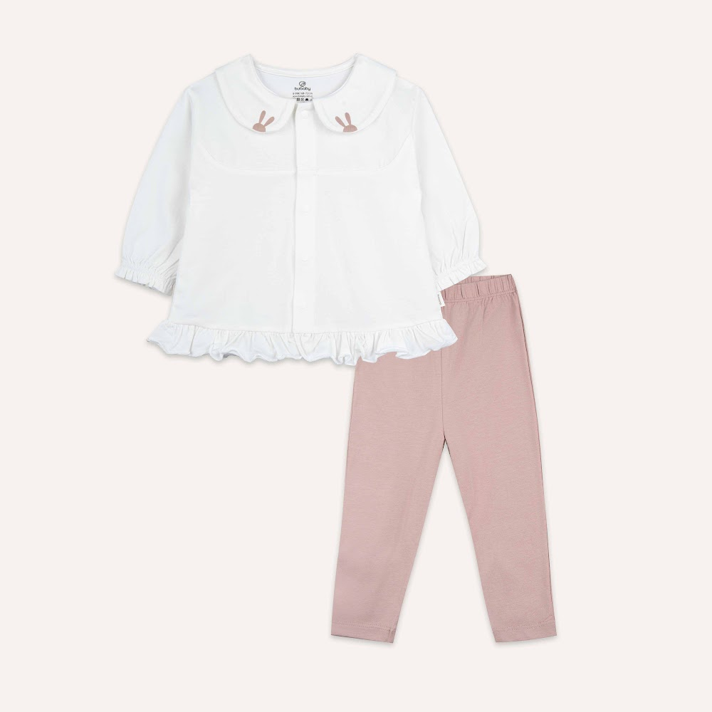 Bộ dài tay cài giữa cổ sen   - BBC1102CS