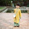 Áo dài linen bé trai Mã lộc xuân   - BLN3132LX