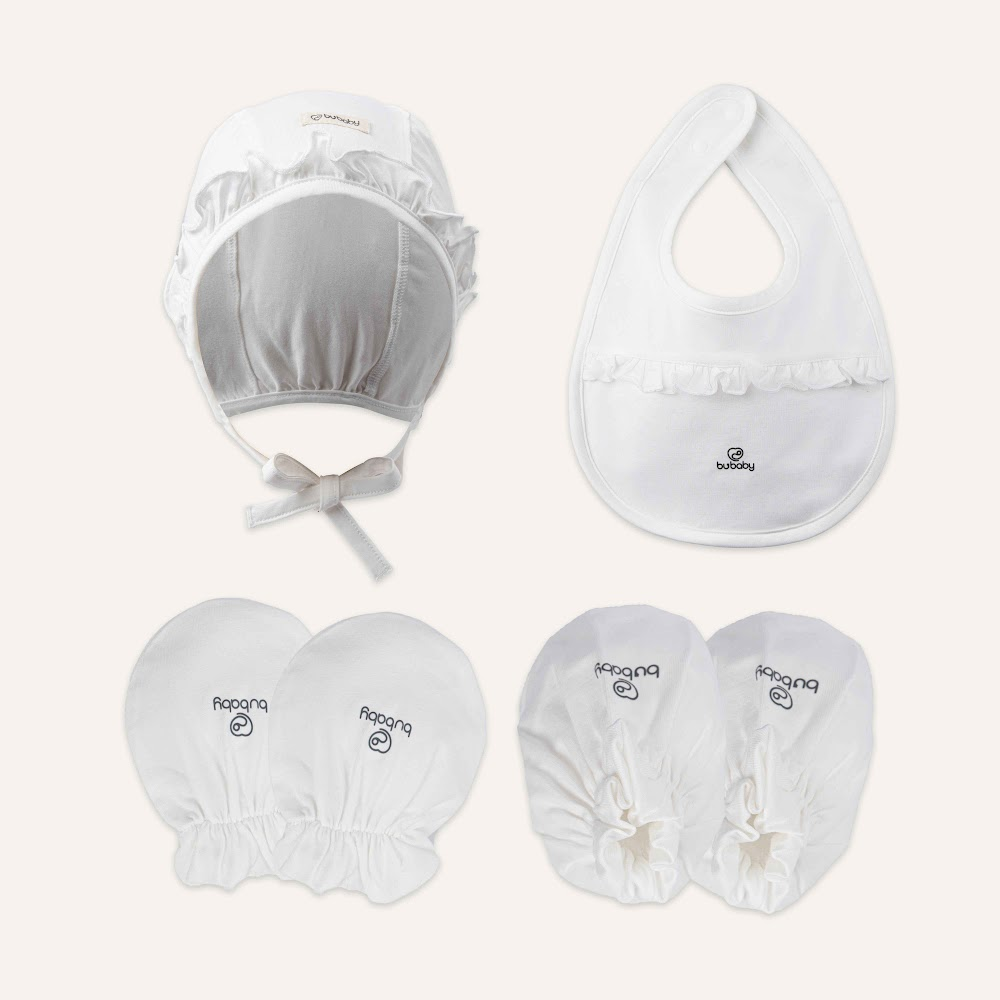 Set phụ kiện 4 món Mũ, Yếm, bao tay, bao chân - GBC167801