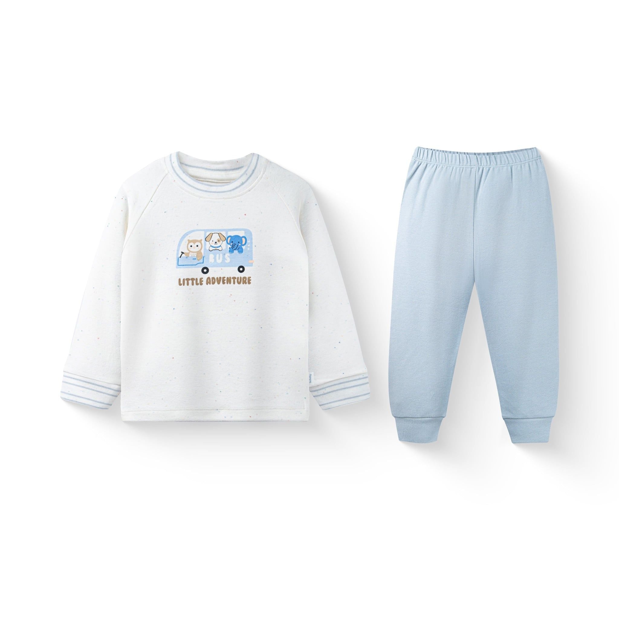 Bộ dài tay raglan cổ tròn nỉ bông Little Adventure - ICT110400