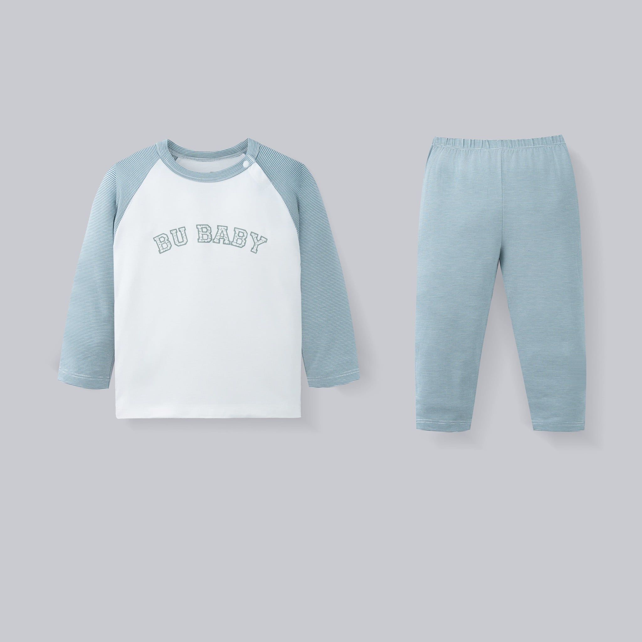 Bộ dài tay cài vai logo Bubaby - IVS110128