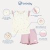 Bộ ngắn tay cổ tròn bèo vai   - IVS130400
