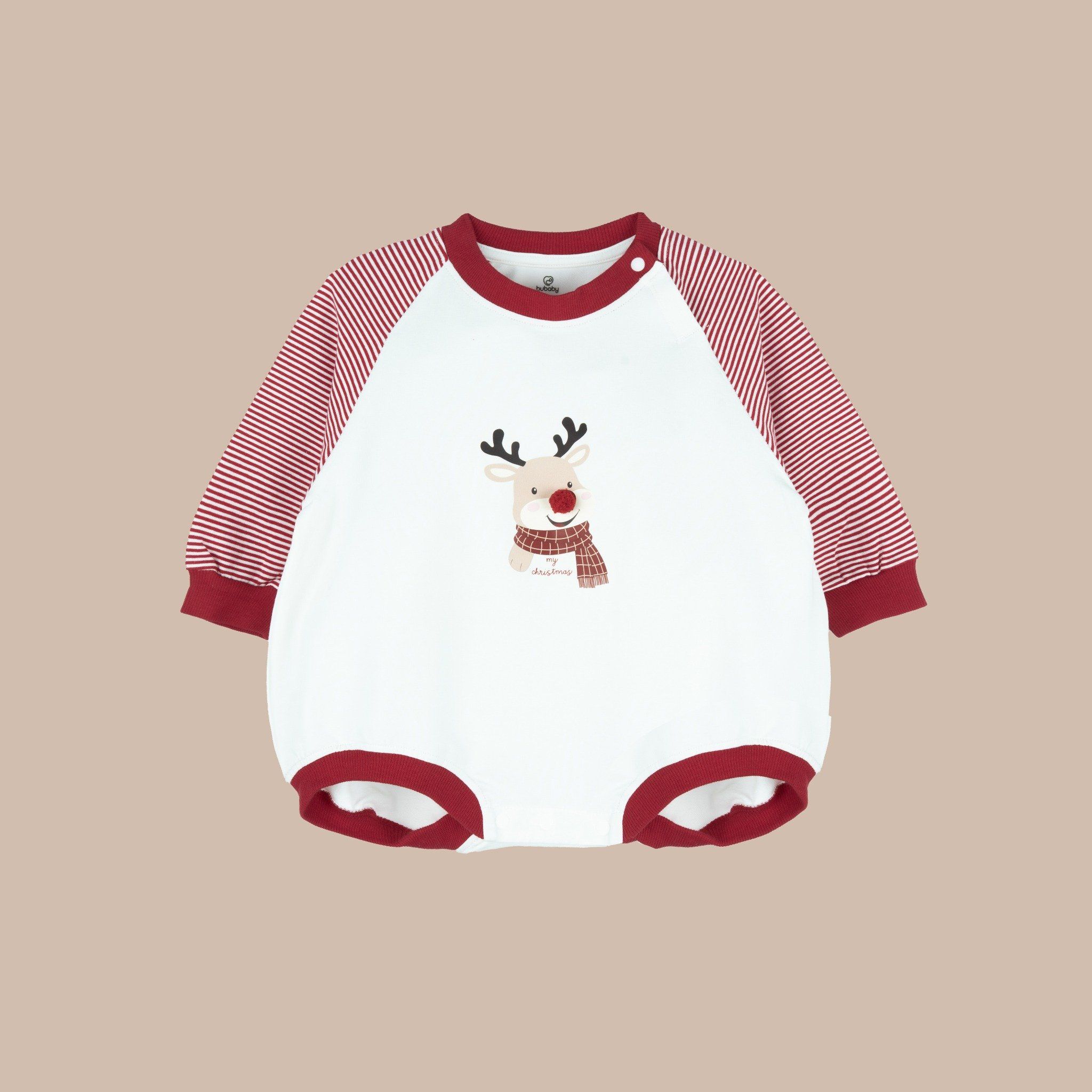 Body chip dài tay cài vai Tuần lộc mũi đỏ Noel Jingle Joy - KCT2101MD