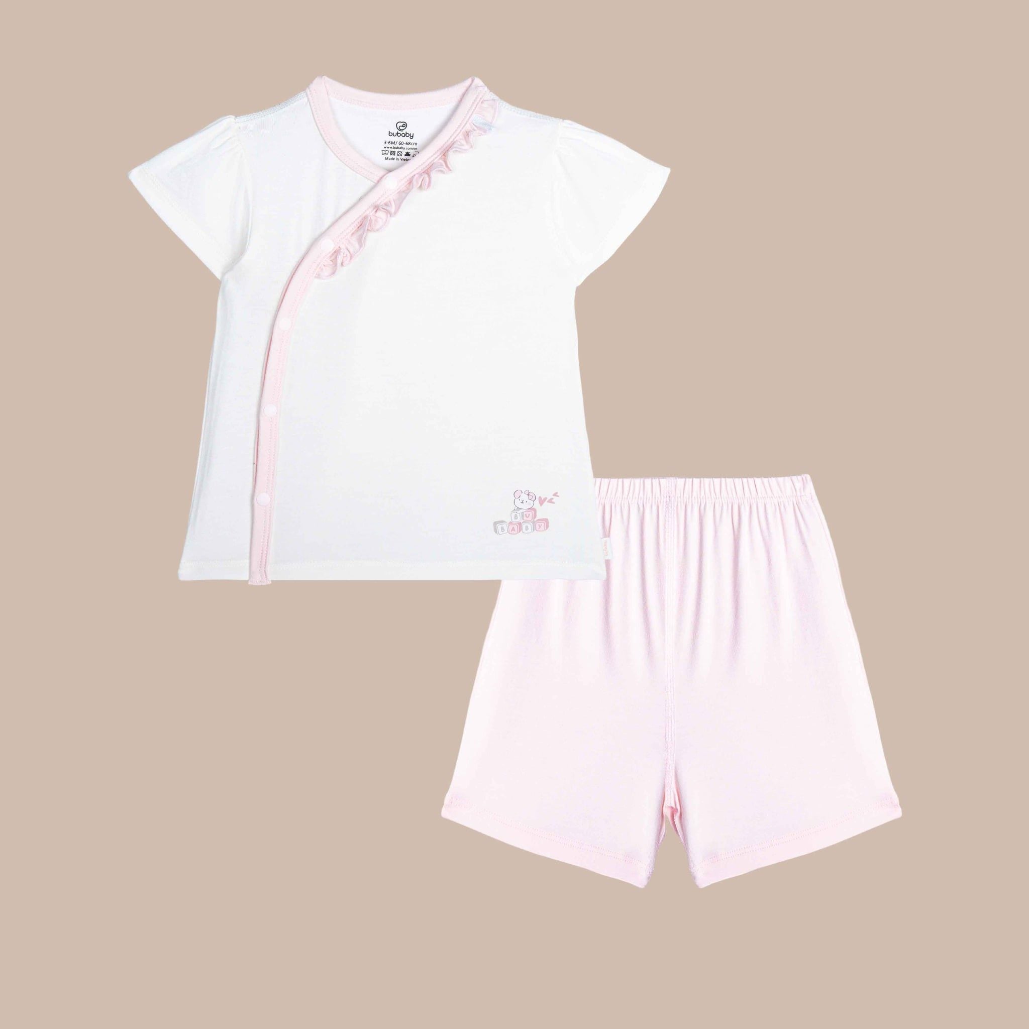 Bộ ngắn tay cài chéo bé gái Little Car - SBB1308BG