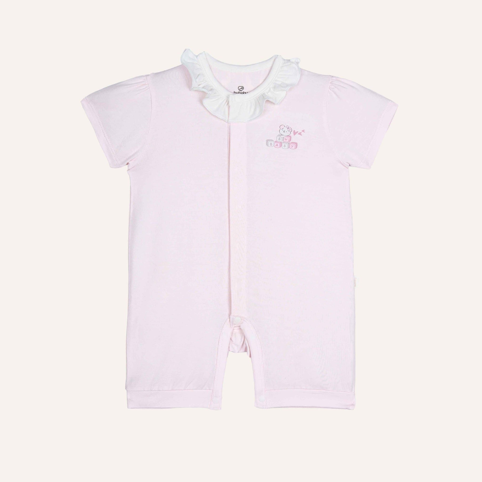 Body đùi ngắn tay cài giữa bèo cổ - SBB2302BC