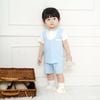Bộ ngắn tay cài giữa phối đáp cổ - SBB130234