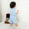 Bộ ngắn tay cài giữa phối đáp cổ - SBB130234